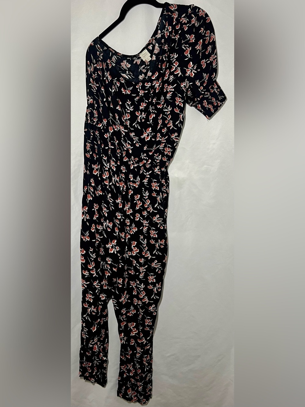 Roan + Ryan Isabella One Shoulder Floral Jumpsuit Sz M